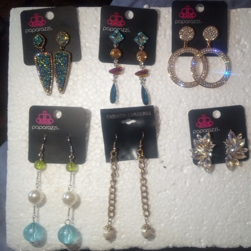 Paparazzi Earrings Collection - Gold, Blue, Green, Silver